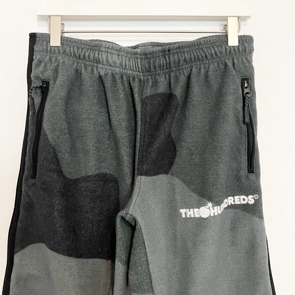 The Hundreds Shrublands Oversize Camo Print Zip Away Sweatpants Black Size Small - Picture 4 of 9